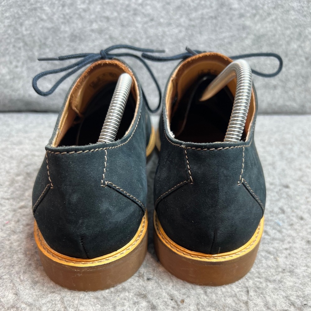 Clarks Mens Tilden Cap Navy Nubuck Leather Derby Shoes Cap Toe Oxfords Size 11 - Picture 7 of 9